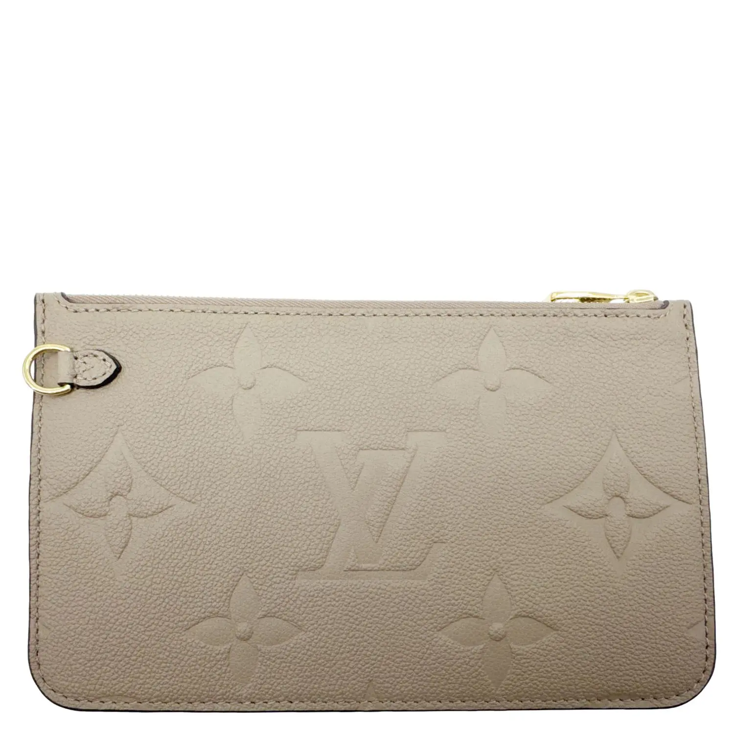Pre-owned Louis Vuitton Leather Clutches & Wristlets Empreinte Wristlet Beige