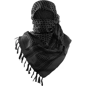 Shemagh Tactical Desert Scarf / 100% Cotton Keffiyeh Scarf Wrap for Men And Women