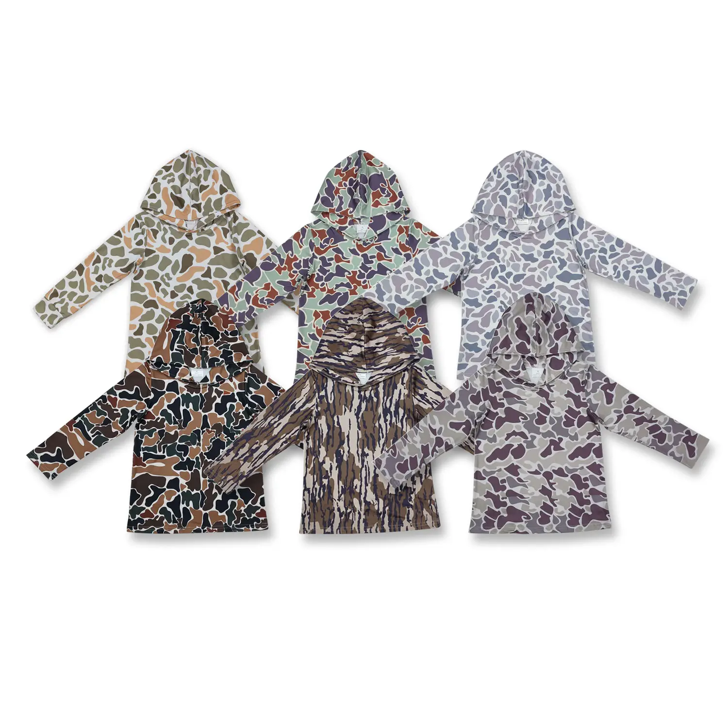 Boys' Camouflage Print Pullover Hoodie - Long Sleeve Cotton, Lightweight Active Top for Active Kids, Casual Cozy Sweatshirt for Outdoor Playtime, Casual Streetwear Hoodie, Graphic Hoodie Sweatshirt