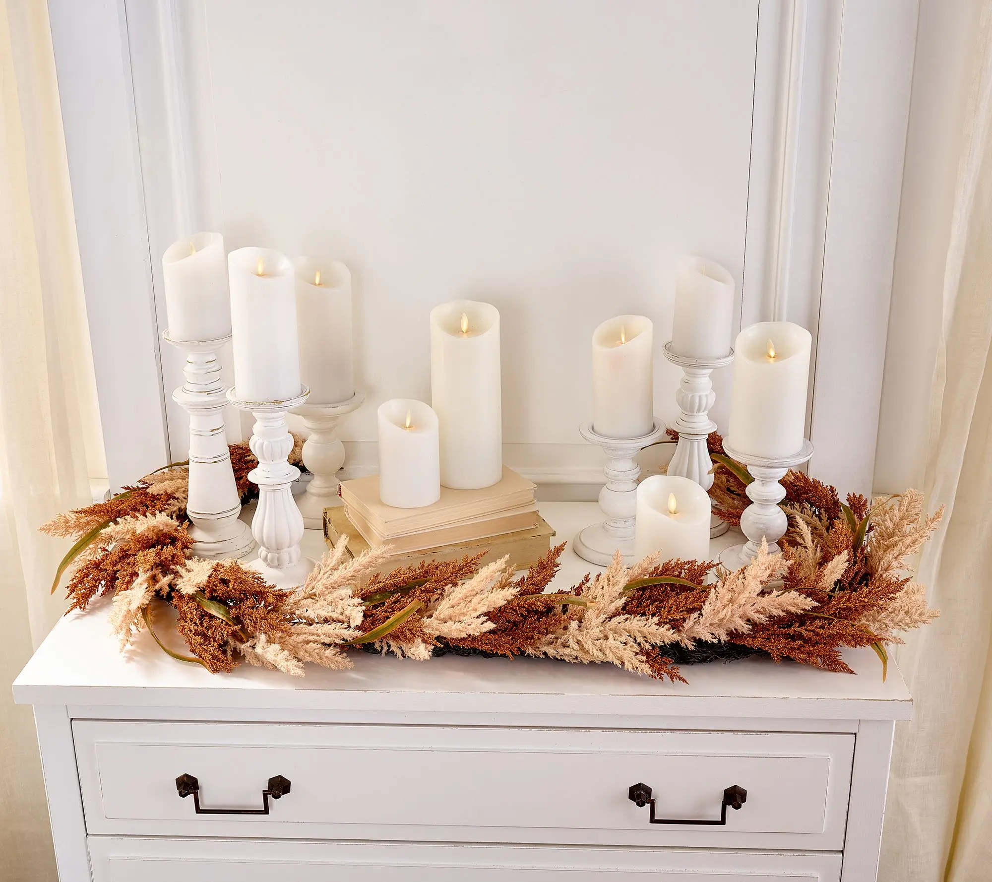 Home Reflections 6' Harvest Grasses Flexible Garland
