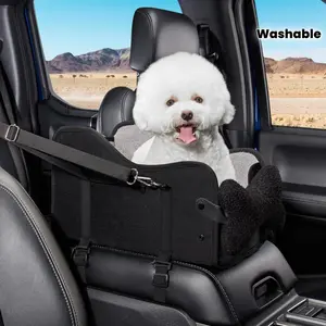 1pc Portable Cat and Dog Car Seat, Suitable for Small and Medium-sized Pets, with Anti Slip Stability, Grippy Covers, Detachable and Washable Side Pockets for Quick Installation of Pet Safety Seat Cushions