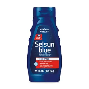 Selsun Blue Medicated Dandruff Shampoo, Maximum Strength, Suitable for Daily Use, Ideal for Dandruff Treatment