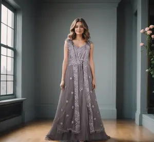 Pastel Gray with a Tinge of Rose Gown