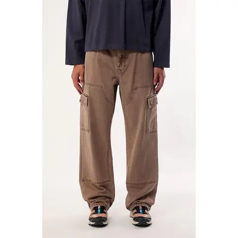 Pacsun Men's Dylan Baggy Jeans Cargo Carpenter Washed Brown