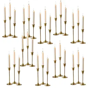 Elegant Romantic Vintage Metal Taper Candle Holders, 3/30-Piece Set Candle Stands, Candlestick for Wedding, Dinner, Halloween and Home Interior Decor Ornaments, Interior Decoration Accessories