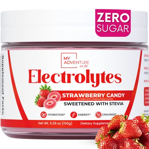 Strawberry Candy Electrolytes | ZERO SUGAR Hydration | 37 Servings