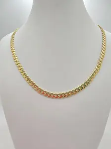 10KT PLAIN CERTIFIED MONACO CHAIN Size 5MM 18INCH Weight 11.5GR