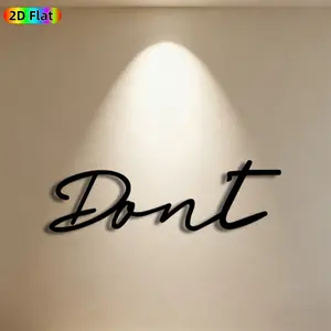 1pc "Don't" Script Metal Wall Art, Stylish "Don't" Statue Mural, Ideal Gift for Halloween, New Year, Modern Decor Enthusiasts, Rust-Resistant Metal Wall Decor Wall Sculptures, Perfect for Entryway Wall & Garden Fence, Bold Statement Decor