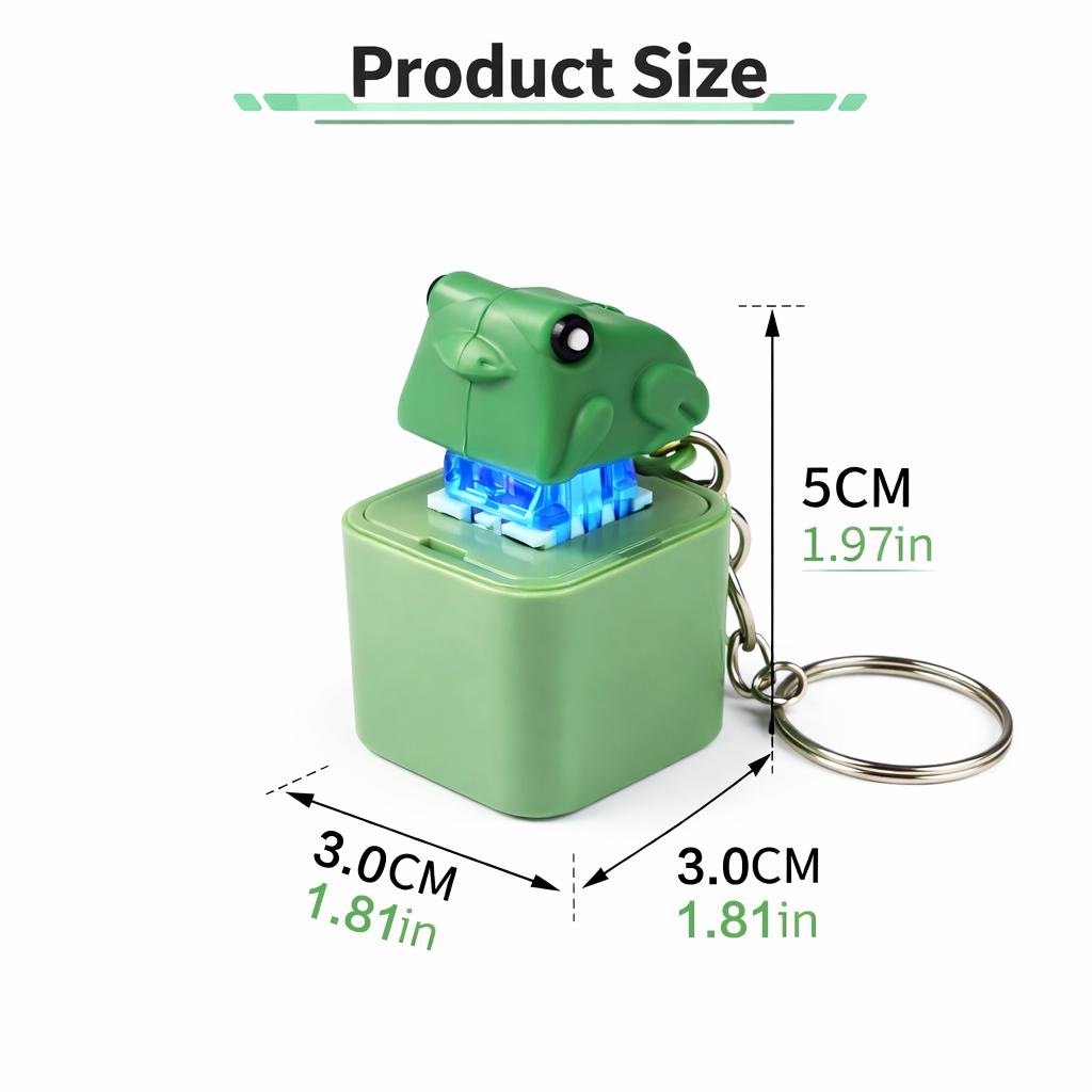 Frog Croaking Keychain,lizard,Coquí Realistic SoundFidget Toy , Durable ABS Build for Kids &Adults Stress Relief &FOCUS