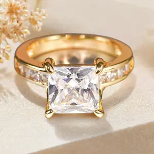 Classic Square Birthstone Ring Timeless Elegance for Anniversary Engagement Wedding High Quality Crafted Four Prong Setting