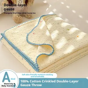 Baby Blanket Soft Breathable Cotton Fabric, Perfect Gift for Newborns & Infants, Ideal for All Seasons Use, Safe Non-Toxic Material