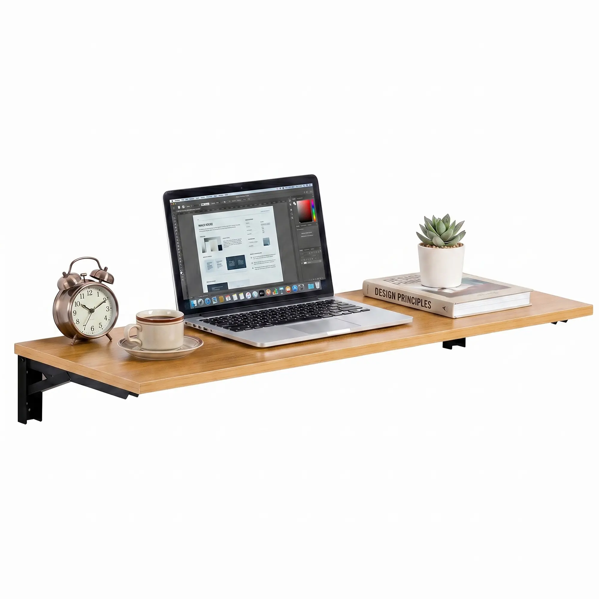 Wall Mounted Folding Table 47 Inch Heavy Duty Space Saving Fold Down Desk for Laundry Room Home Office Garage