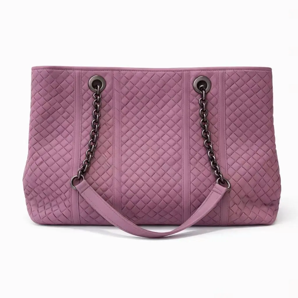 Pre-owned Bottega Veneta Lambskin Tote Bags BJ110990404 Intrecciato Woven Tote