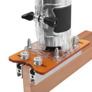2 in 1 Invisible Fastening Nut Slotting Base, Woodworking Router Base, Wooden Trimming Tool Router Tool Hardware Accessories