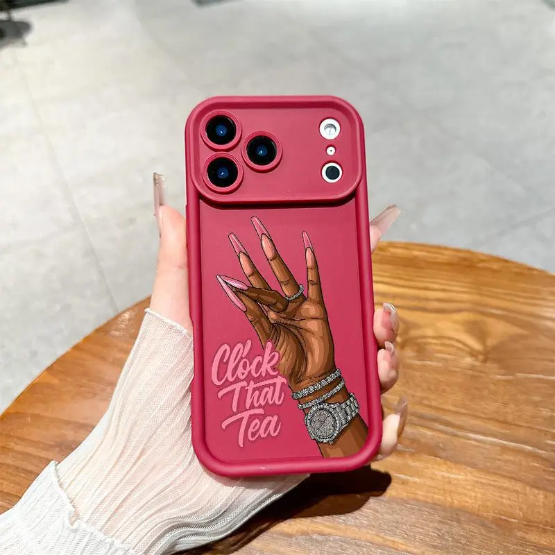 Y-Fashionable and creative finger-shaped clock pattern mobile phone case,for iPhone 16 15 14 13 12 11 17Pro Max,for Samsung S25 S24 S23 S22 Ultra,Protective Cover,give her/him a gift for Christmas and Thanksgiving, Smartphone, Handheld, Cellphone