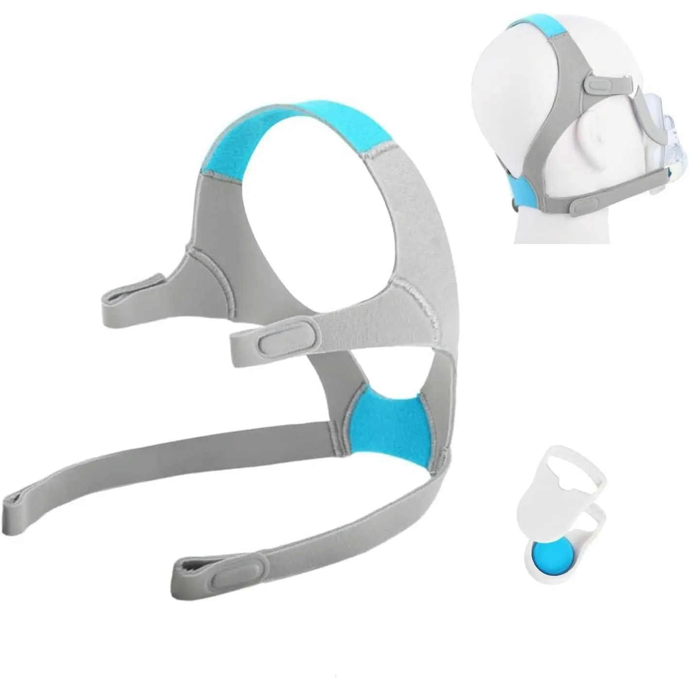 Headgear Replacement for F20 Full Face Mask, Adjustable Soft Strap, Comfortable Secure Fit, Durable Headgear Supplies,Soft Padded Adjustable Strap,Comfortable Full Face Mask Headgear, Stable Fit