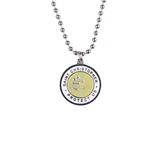 St. Christopher Necklace - Citrine/ White