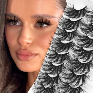 8 Pairs Dense Full Eye False Eyelashes, Cosmetic Eyelashes, Dramatic Handmade Effect, Messy Look, Enhance Eye Appeal, Perfect for Makeup