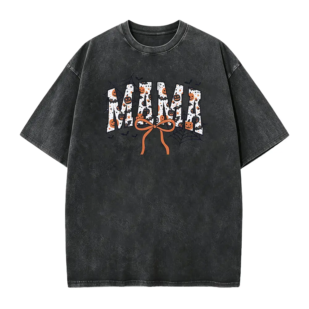 Halloween Mama Shirt, Spooky Mom T-Shirt, Cute Fall Mama Tee, Autumn Pregnancy Reveal Mom to Be Gift, Mom Halloween TShirt