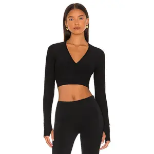 Commando Butter Wrap Top in Black