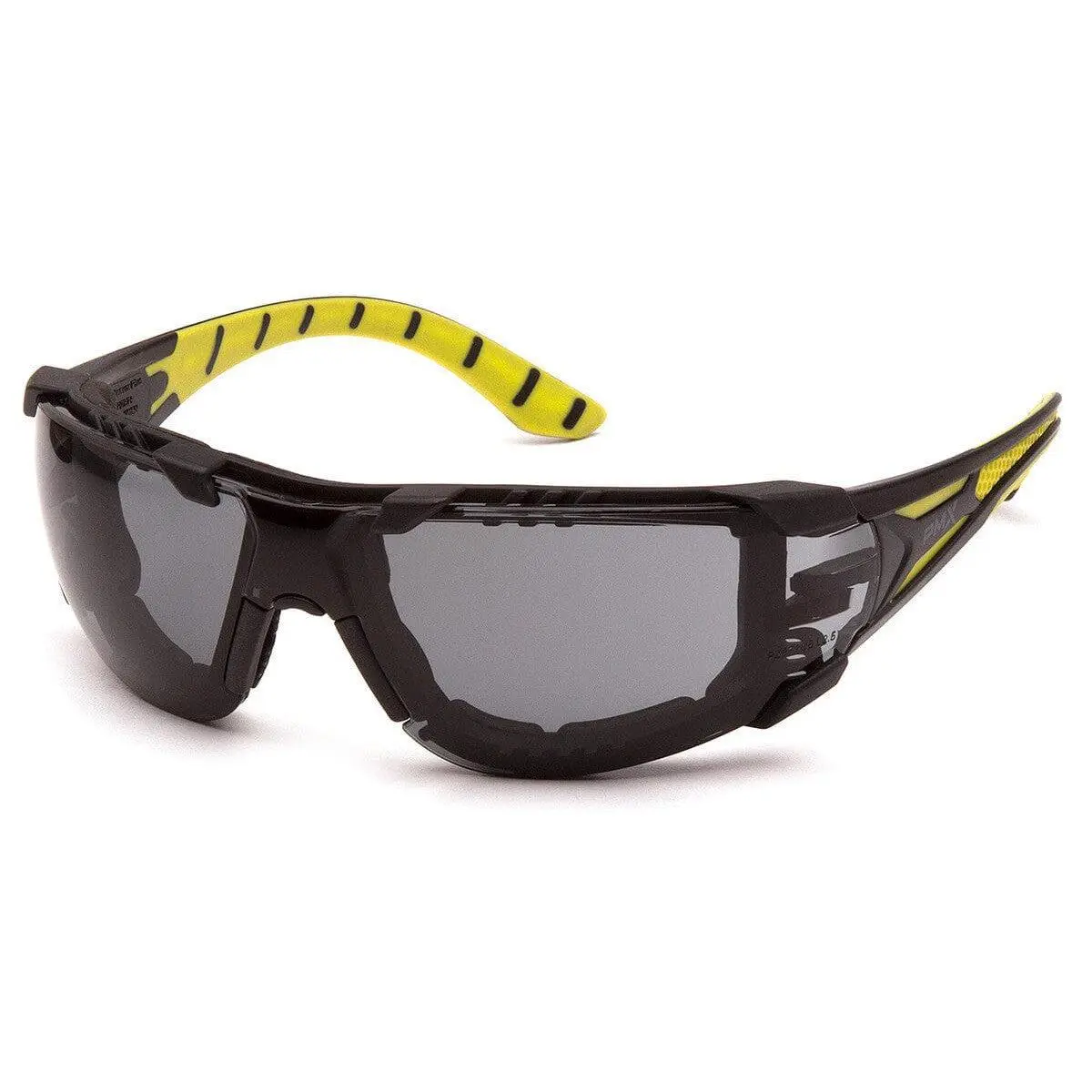Pyramex Endeavor Plus Z87 Safety Glasses, Foam-Padded, Black-Green Temples, Gray H2MAX Anti-Fog Lens, Work Safety Equipment for Home Improvement & Security, Safety Glasses Z87