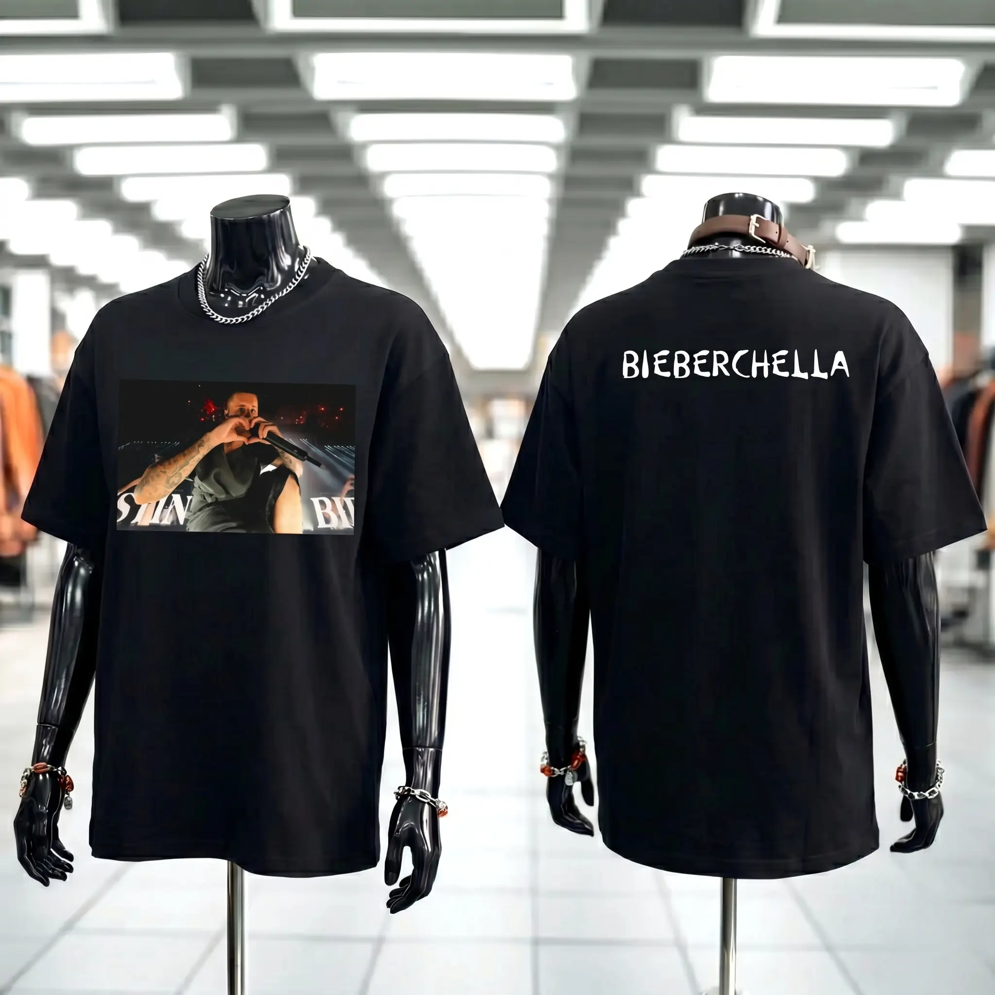 Bieberchella JB Heart Front and Back T-Shirt Original Post, Justin Fan Shirt, Concert Shirt