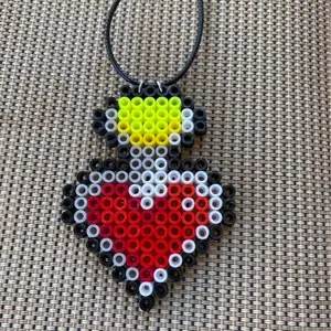 Heart Themed Perler Necklaces