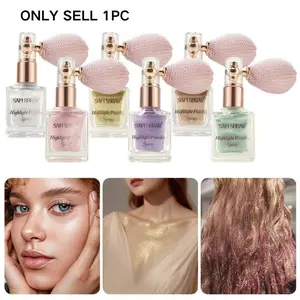 High Glow Powder Spray, Face Contouring Highlighter, Radiant, Long-Lasting Sweatproof, Body Spray for Hair and Skin, Ideal for Daily Use, Parties, Events