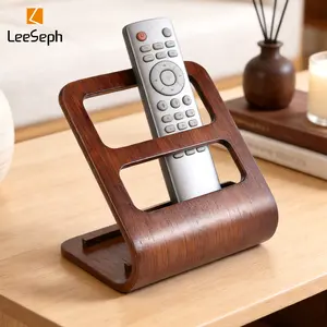 Rustic Wooden Remote Control Holder, 2-Slot Media Organizer, Table Remote Control Holder, Desk Organizer, Home Upright Storage Rack, Desk Organizer Tidy
