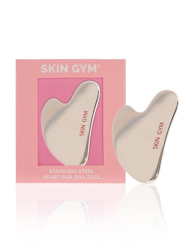 Skin Gym Cryo Stainless Steel Sculpty Heart Gua Sha Tool for Cooling Contouring & Soothing Facial Massage with Hypoallergenic Design for Radiance & Smooth Skin