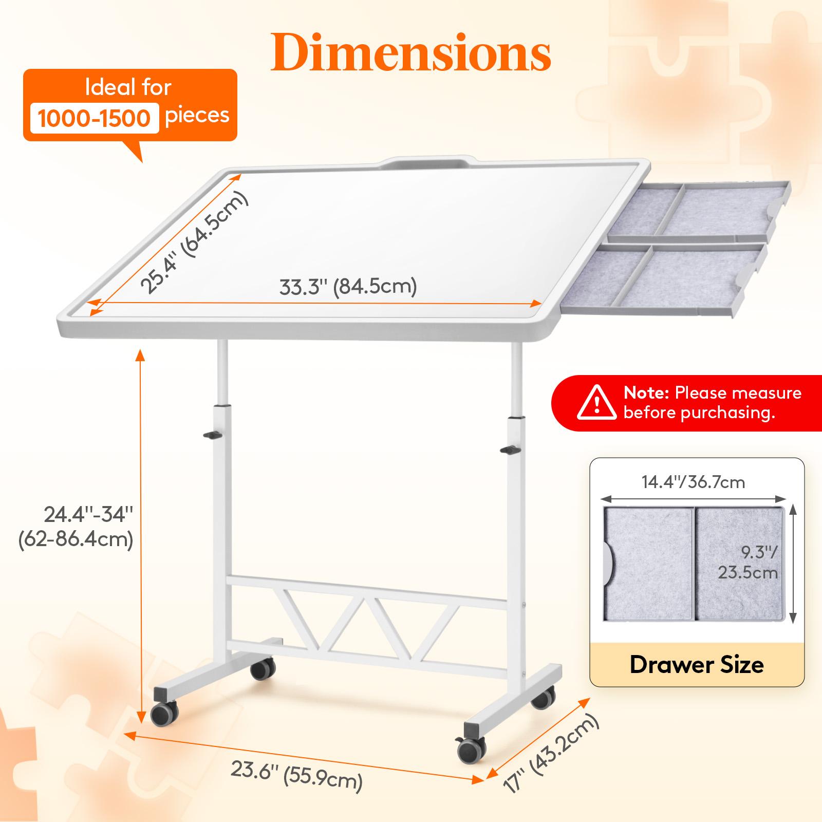 Lifewit 1500-Piece Jigsaw Puzzle Board with Drawers – Multiple Options: Rotating, Tilting, Adjustable Height, Ideal Gift for Puzzle Lovers Lifewit 1500-Piece Jigsaw Puzzle Board with Drawers – Multiple Options: Rotating, Tilting, Adjustable Height, Ideal Gift for Puzzle Lovers