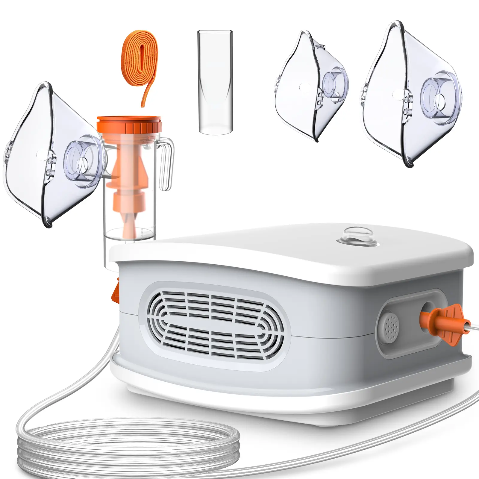 BUDBOW Compressor Nebulizer Kit for Home Use, Desktop Nebulizer Kit with Adult & Child Masks, Tubing and Mouthpiece