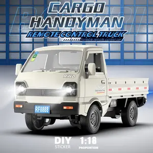 RAYVOX High-Speed 1:18 RC Truck - Electric Remote Control Car with Simulated Exhaust System and Bright Front Lights, 2.4 GHz Anti-Interference, Rechargeable Battery, Perfect Birthday and Christmas Gift for Kids