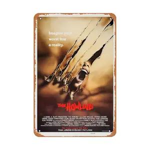 The Howling 1981 Vintage Movie Tin Sign, Horror Film Metal Signs Wall Decor