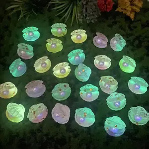 20pcs Glow in the Dark Resin Shell Charms | Luminous Open Clam Cabochons | DIY Keychain Fridge Magnet Hair Clip Charms
