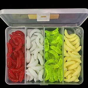 100 count Fresh Water Fishing , Soft Plastic Worms, Bass Fishing Worms, Soft  Shad Fishing Lures, Worm Baits