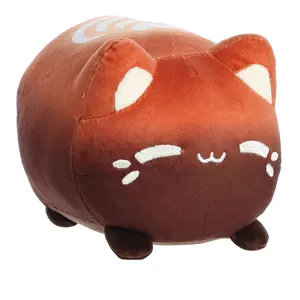 Aurora Catpuccino Meowchi Collectible Plush - Tasty Peach-Themed, 7 in Collectible Plush Toy