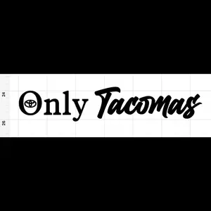 Only Tacoma’s Decal White - Classic Design with Black Text and Icon