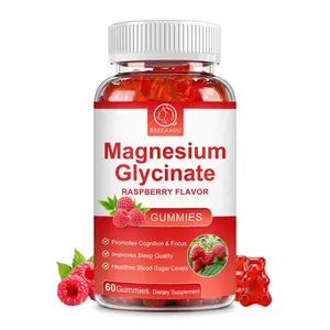 BBEEAAUU Magnesium Glycinate Gummies 500mg – Magnesium Supplement for Relaxation, Muscle Support & General Wellness – Vegan, Gluten Free – 60 Gummies