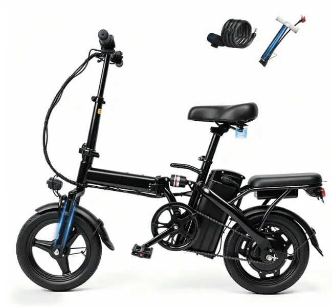 14" Folding Electric Bike for Adults & Teens, 500W Peak Motor, Up to 20MPH, 30-Mile Range, 576Wh Removable Battery, Compact Commuter E-Bike, UL 2849 Certified