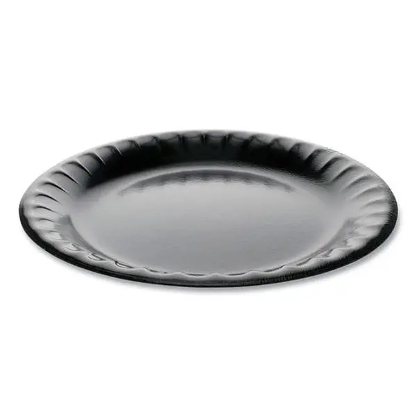 PCT YTKB00090000 9 in. Laminated Foam Dinnerware 1-Compartment Plate, White