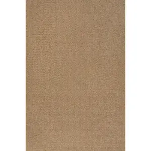 Rowena Easy Jute Scandinavian Boho Herringbone Weave Area Rug