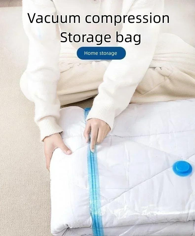 6PCS Vacuum Bag With Valve or Pump for Clothes Storing Large Plastic Compression Empty Bag Travel Accessories Storage Container