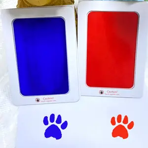 Pet Paw Print No-Rinse Ink Pad, Cat and Dog Handprint Keepsake, Memory Footprint for Cats and Dogs, Handmade Pet Print Ink for Cherishing Memories