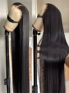 Bling Hair 30 32 Inch 13x4 13x6 HD Transparent Bone Straight Lace Front Wig 180 Density Brazilian 360 Lace Frontal Wigs Human Hair For Women