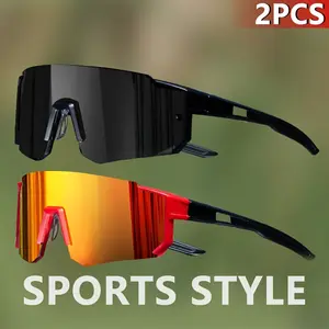 2/3pcs Sports Glasses for Men, Outdoor Cycling Running Glasses Goggles