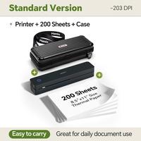 Black 203DPI Printer + 200 Sheets + Case