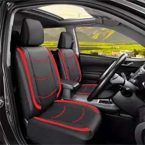 5 Seat Universal PU Leather Car Seat Covers Full Set Front & Rear Cushion Pad, Breathable Non-Slip Easy Installation High-Quality Seat Covers