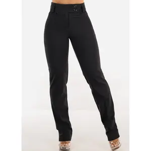 Super High Waist Dressy Bootcut Pants Charcoal