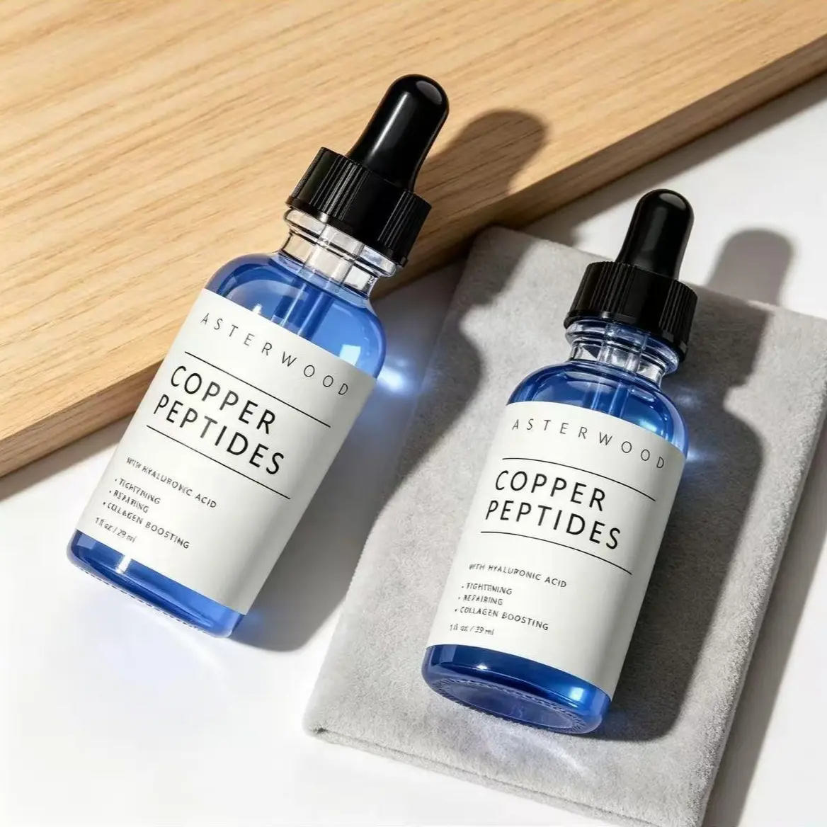 GHK-Cu Copper Peptide Serum with Hyaluronic Acid | Anti-Aging Facial Serum, Deep Moisturizing & Nourishing, Firming & Wrinkle Smoothing | Fragrance-Free | 30ml Daily Face Serum for All Skin Types | Men & Women, Cruelty-Free, Vegan Skincare